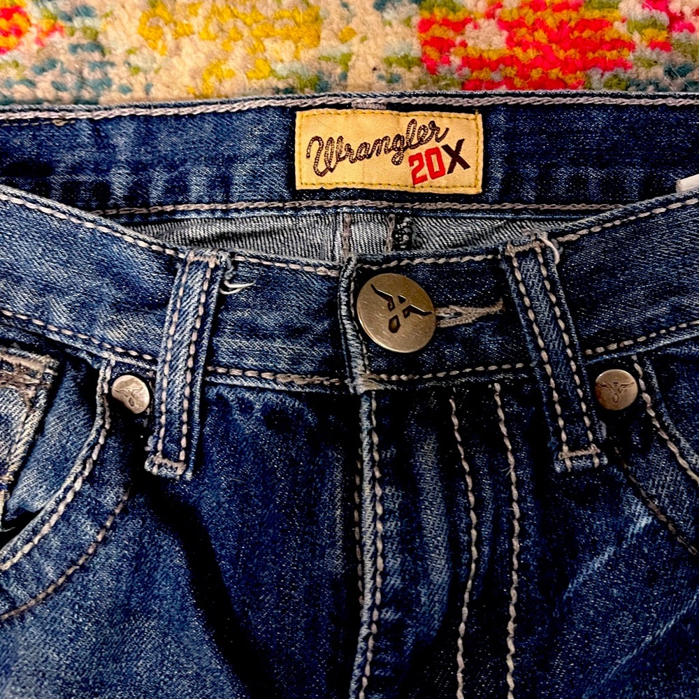 mens vintage wrangler 20x true cowboy jeans size 30x34